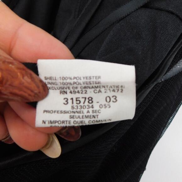 Jessica Mcclintock for Gunne Sax Whimsygoth Lace up Halter Dress Black Size 3/4 - Picture 7 of 7